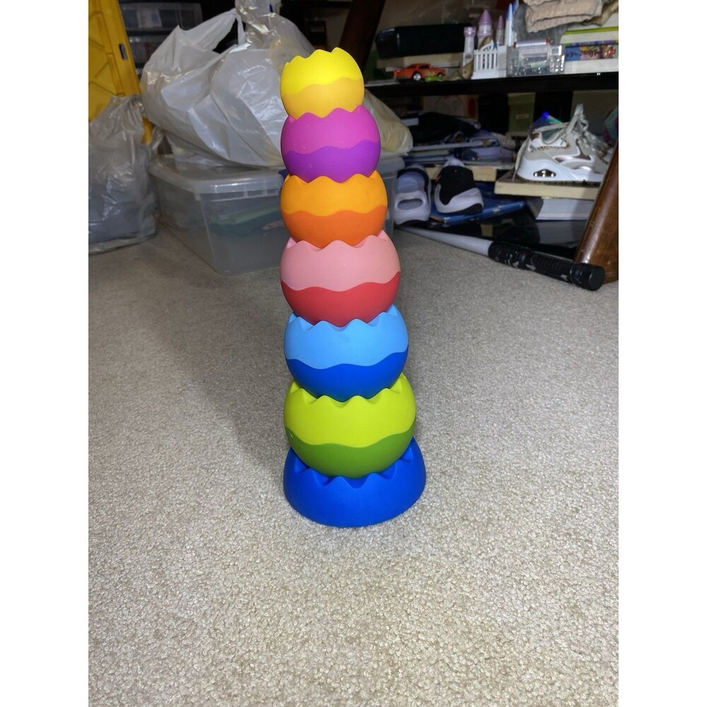 Fat Brain Toys Tobbles Neo Stacking Weighted Spheres Montessori Sensory Baby Toy